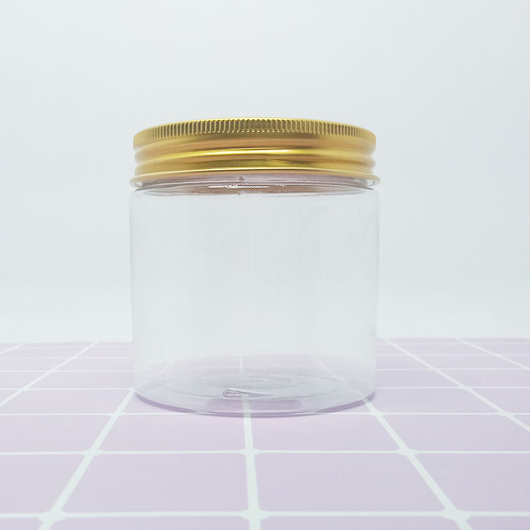 100ml 120ml 150ml 200ml 250ml clear PET plastic cream container jar with rose gold cap