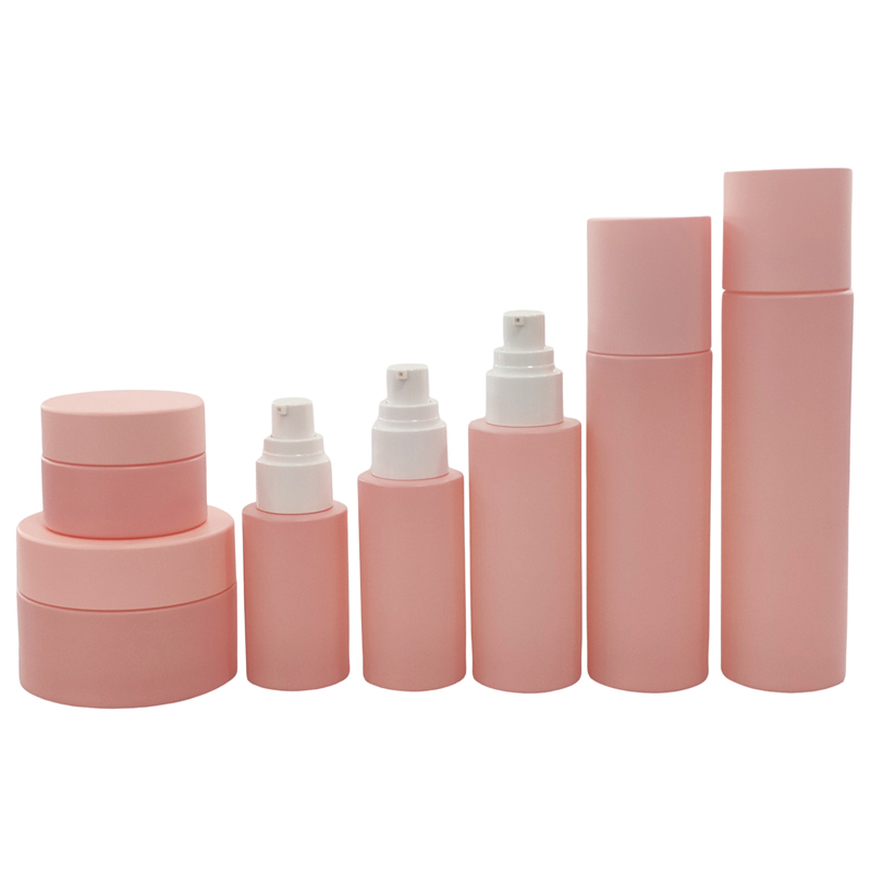 100ml 120ml 150ml 200ml clear blue  pink glass lotion toner bottle with screw on lid