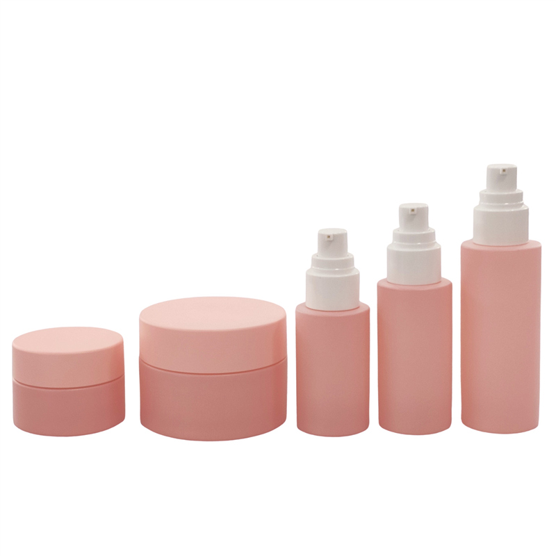 100ml 120ml 150ml 200ml clear blue pink glass lotion toner bottle with screw on lid