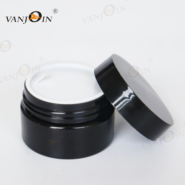 100ml 120ml 150ml 250ml 500ml Solid Black Color Plastic Bath Salt Scrubs Jar with black plastic lid