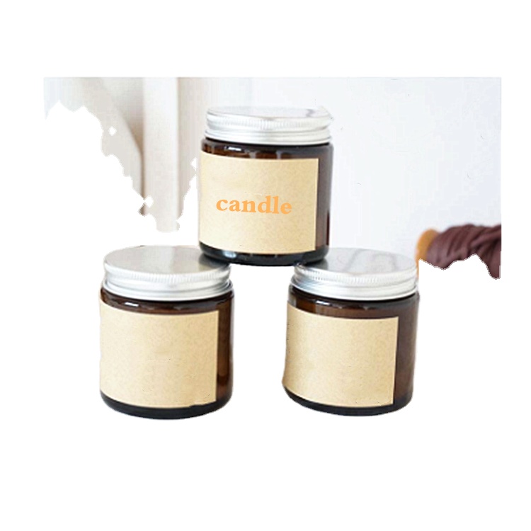 100ml 120ml 150ml Empty Glass Jar and Boxes with pull Lid for Candle
