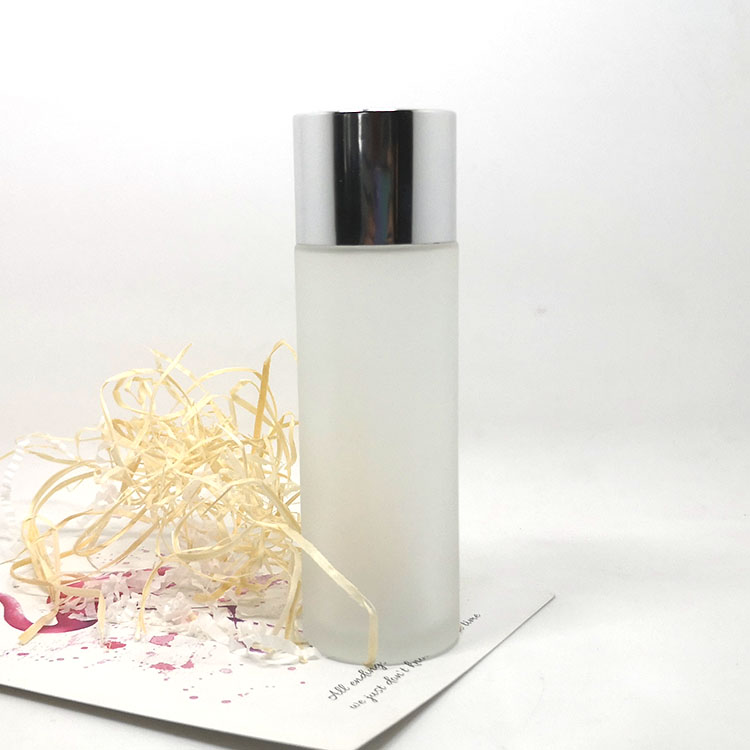 100ml 120ml 150ml cosmetic clear frosted toner glass bottle with screw cap