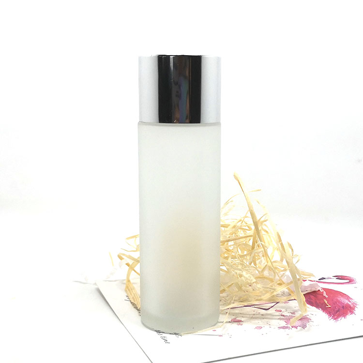 100ml 120ml 150ml cosmetic clear frosted toner glass bottle with screw cap