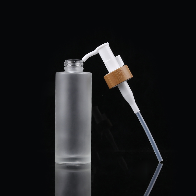 100ml 120ml 150ml luxury cosmetics packaging bamboo lotion pump bottle