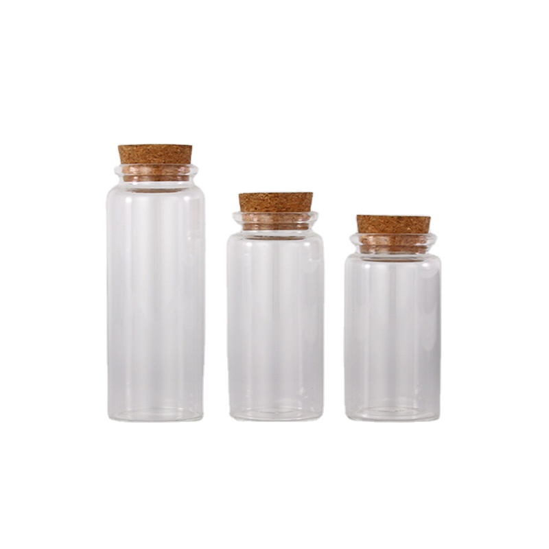 100ml 120ml 160ml airtight clear food glass storage jar with cork wholesale