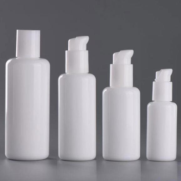 100ml 120ml 200ml pla white porcelain pump glass pump spray bottles cosmetic containers and packaging bottle with spray lid