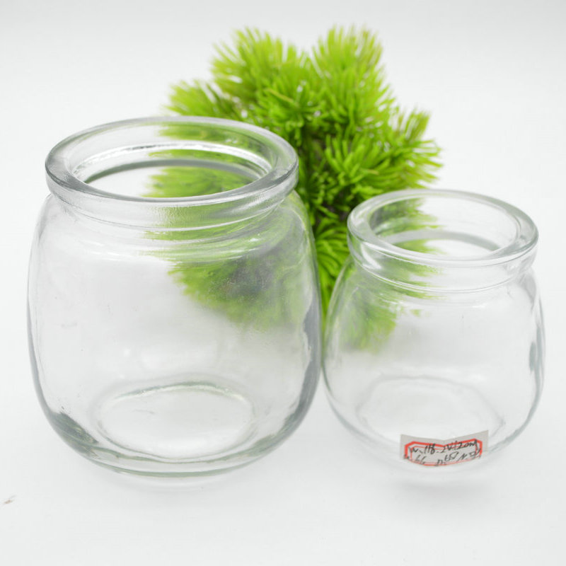 100ml 120ml 200ml wholesale glass bottles with cork lid pudding yogurt candy jars