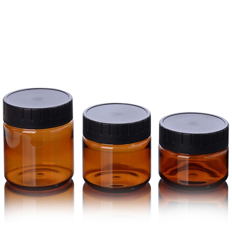 100ml 120ml 60ml Hot Selling Round Manufacturer brown empty cosmetic container face cream jar