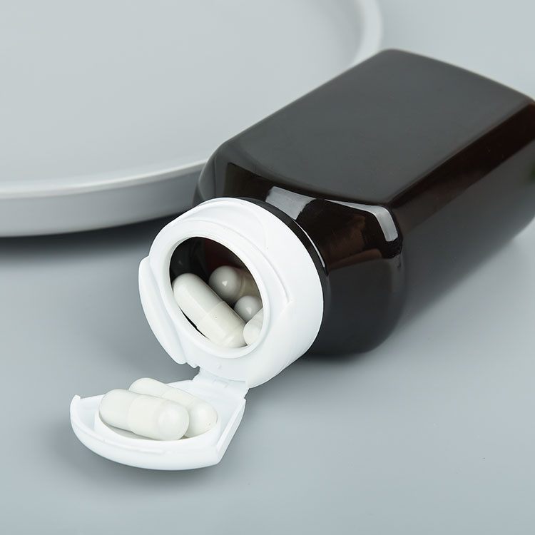 100ml 120ml PET Flip Top Cap Plastic Pill Capsule Bottle Custom Round Healthcare Medicine Plastic Container Manufacturer