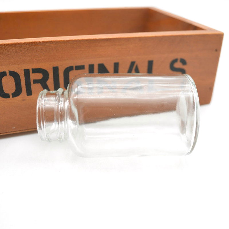 100ml 120ml clear/frosted capsule glass bottle with screw cap