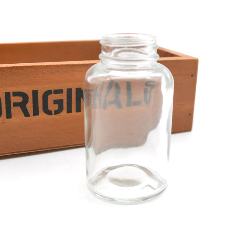 100ml 120ml clear/frosted capsule glass bottle with screw cap