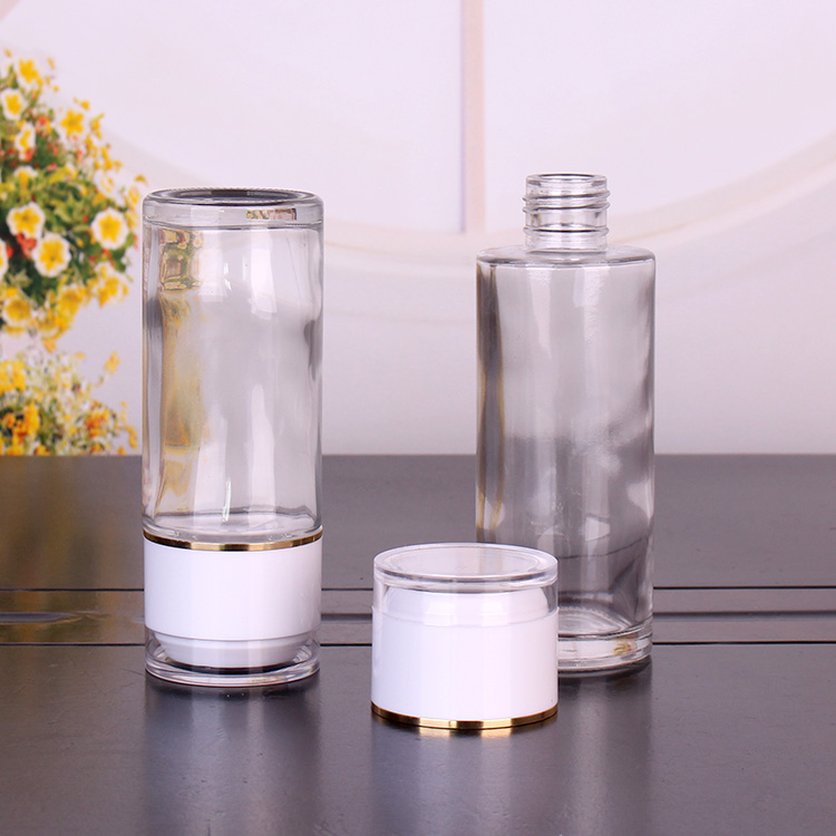 100ml 130ml Glass lotion bottle with pump sprayer