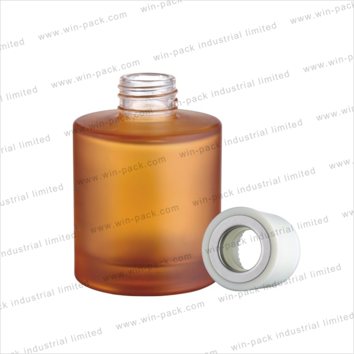 100ml 130ml perfume glass bottle with black wooden cap and stopper