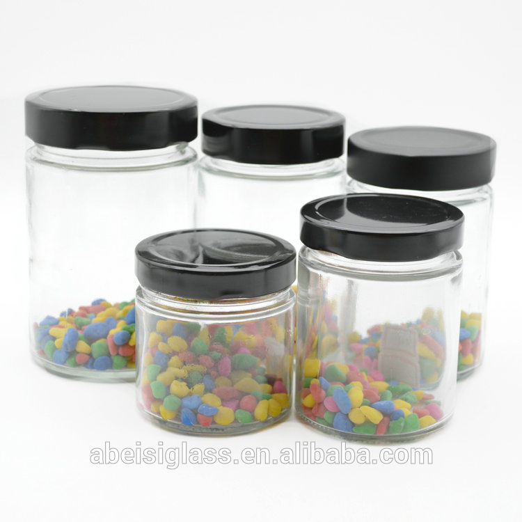 100ml 150ml 180ml 220ml 280ml 380ml 500ml 750ml sealed storage jam honey glass jar with deep metal cap