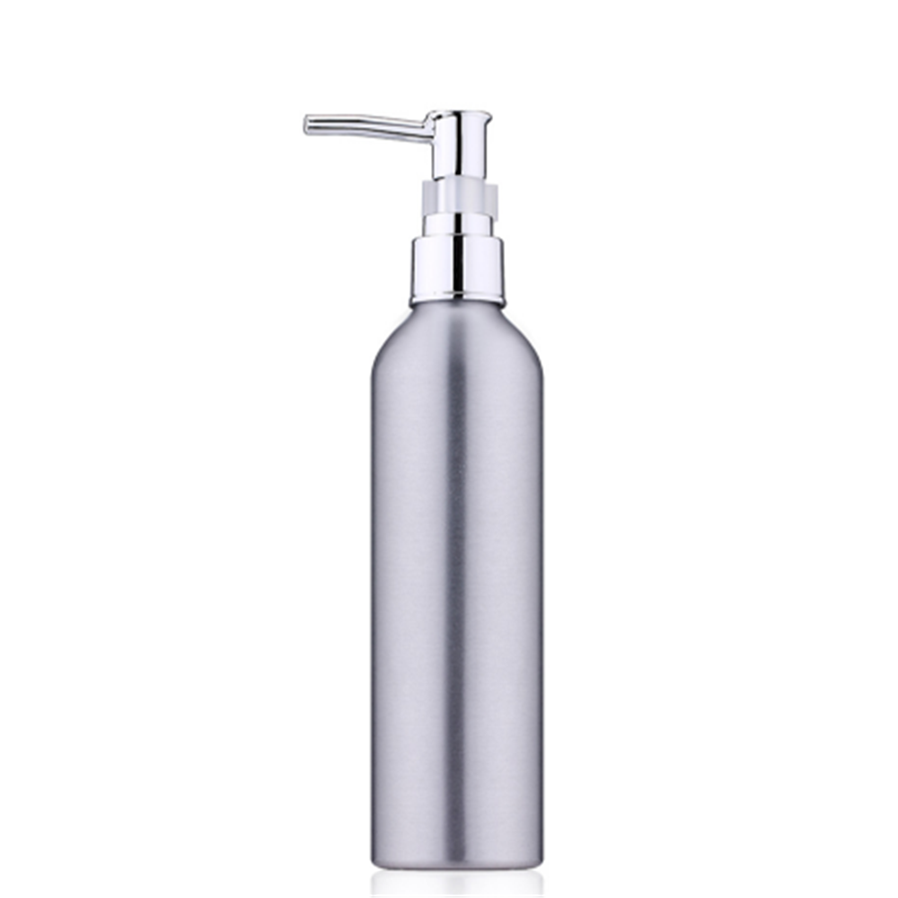 100ml 150ml 200ml 250ml 300ml 400ml 500ml cosmetic jar aluminium bottle for shampoo with with aluminum cap and pump