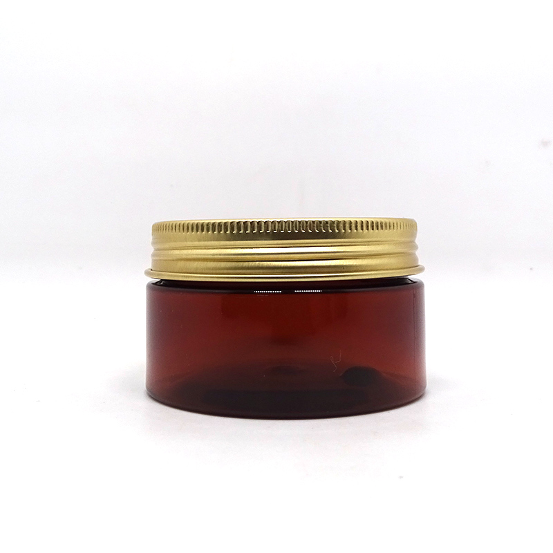100ml 150ml 200ml 250ml 300ml cosmetic cream hair gel food container amber 12 oz jar with plastic lid