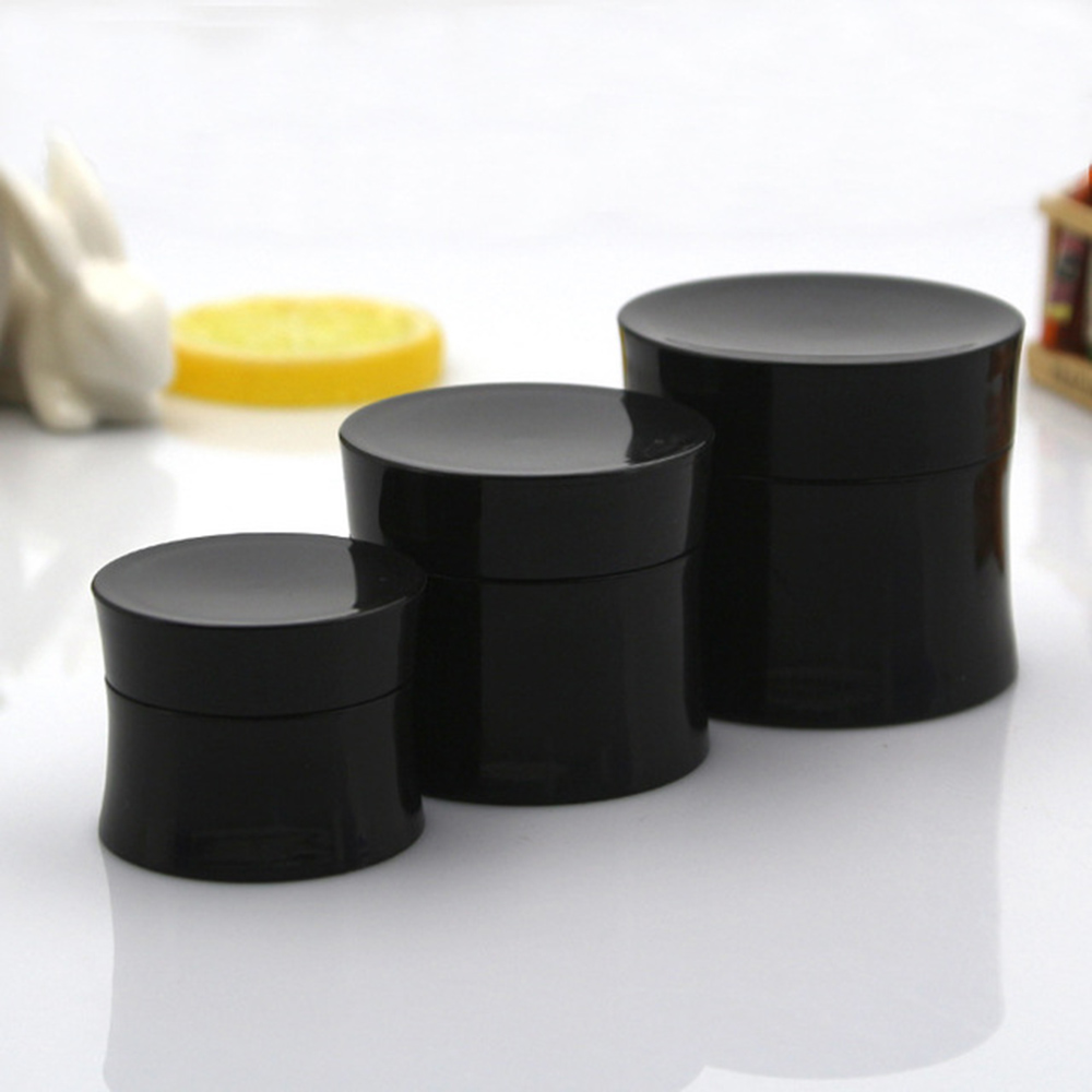 100ml 150ml 200ml 250ml 300ml hot sale empty large cosmetic cream hair gel container amber plastic jar with black screw lid