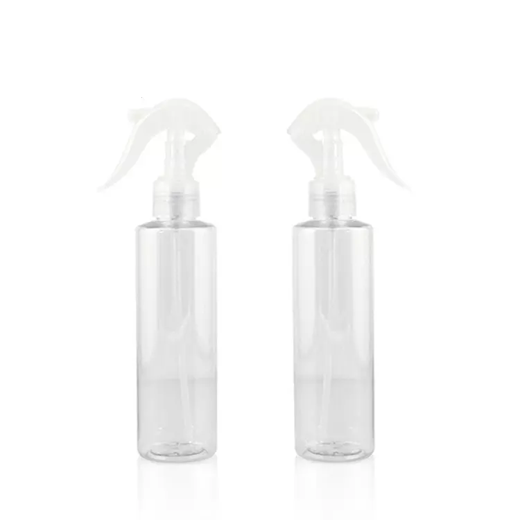 100ml 150ml 200ml 250ml 500ml empty black clear white spray gun PET plastic liquid disinfection fine mist spray trigger bottle