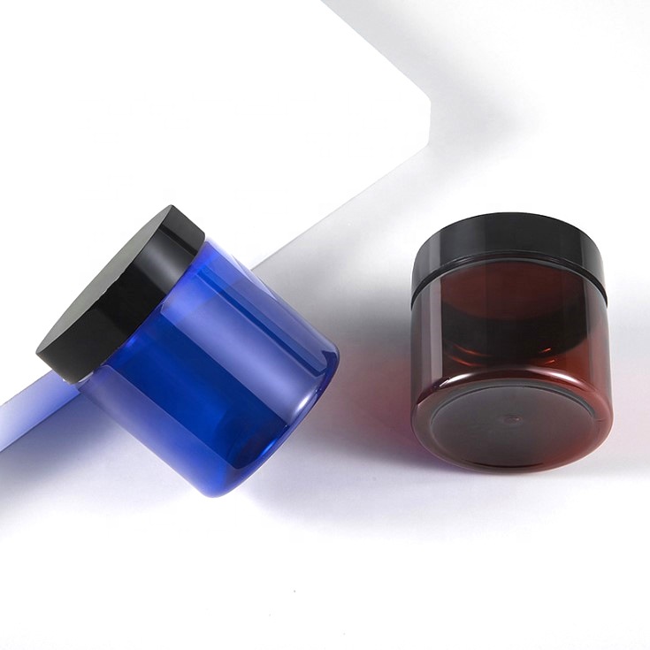 100ml 150ml 200ml 250ml Food grade safe plastic blue pet jam jar
