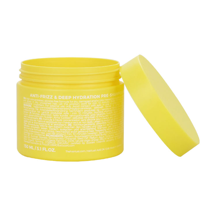100ml 150ml 200ml 250ml body butter containers 120ml light yellow color wide mouth 4oz cosmetic plastic hair wax jar