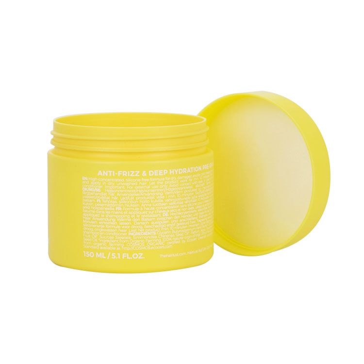 100ml 150ml 200ml 250ml body butter containers 120ml light yellow color wide mouth 4oz cosmetic plastic hair wax jar