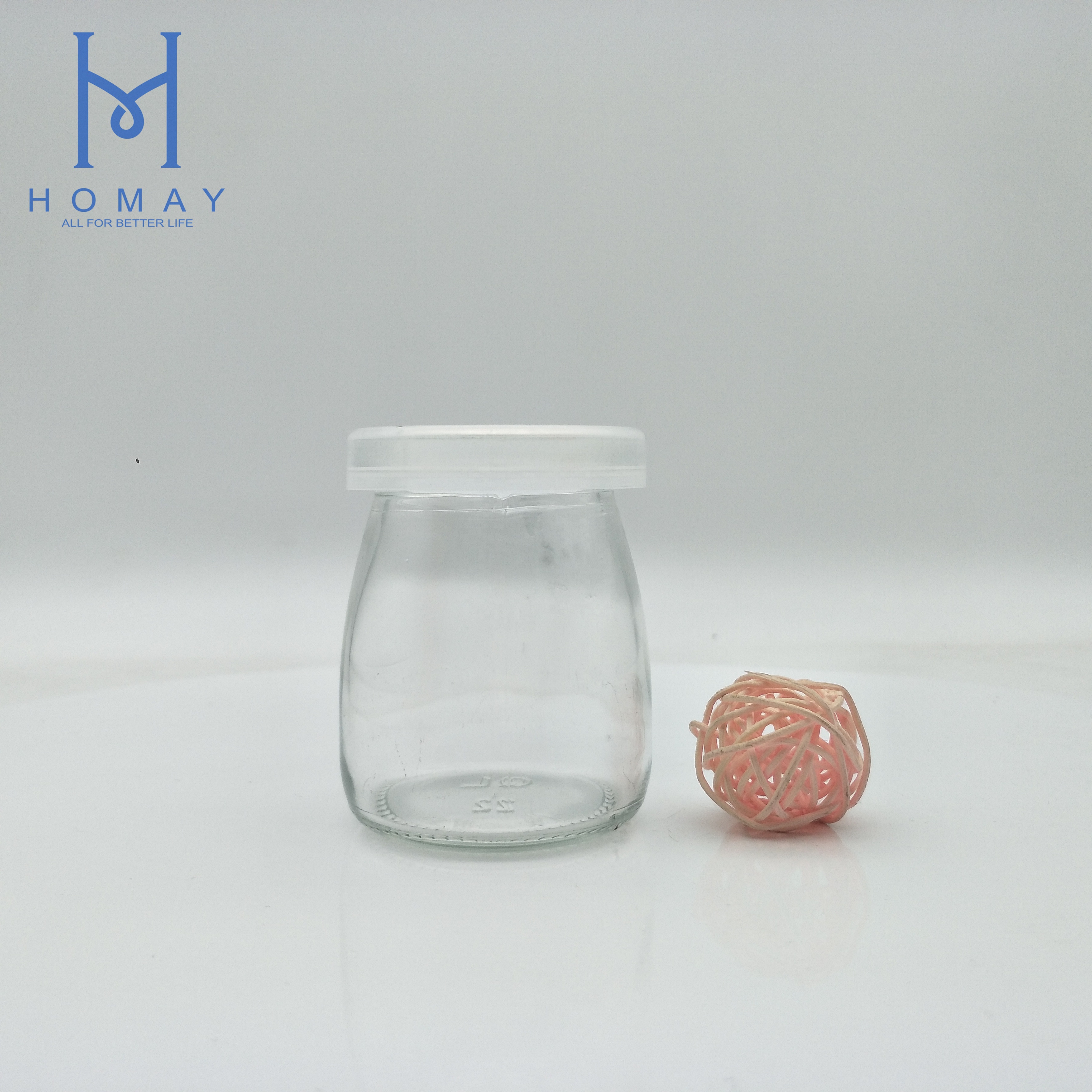 100ml 150ml 200ml  Clear Wide Mouth Pudding   Glass  Jar  Milk  Glass Bottle