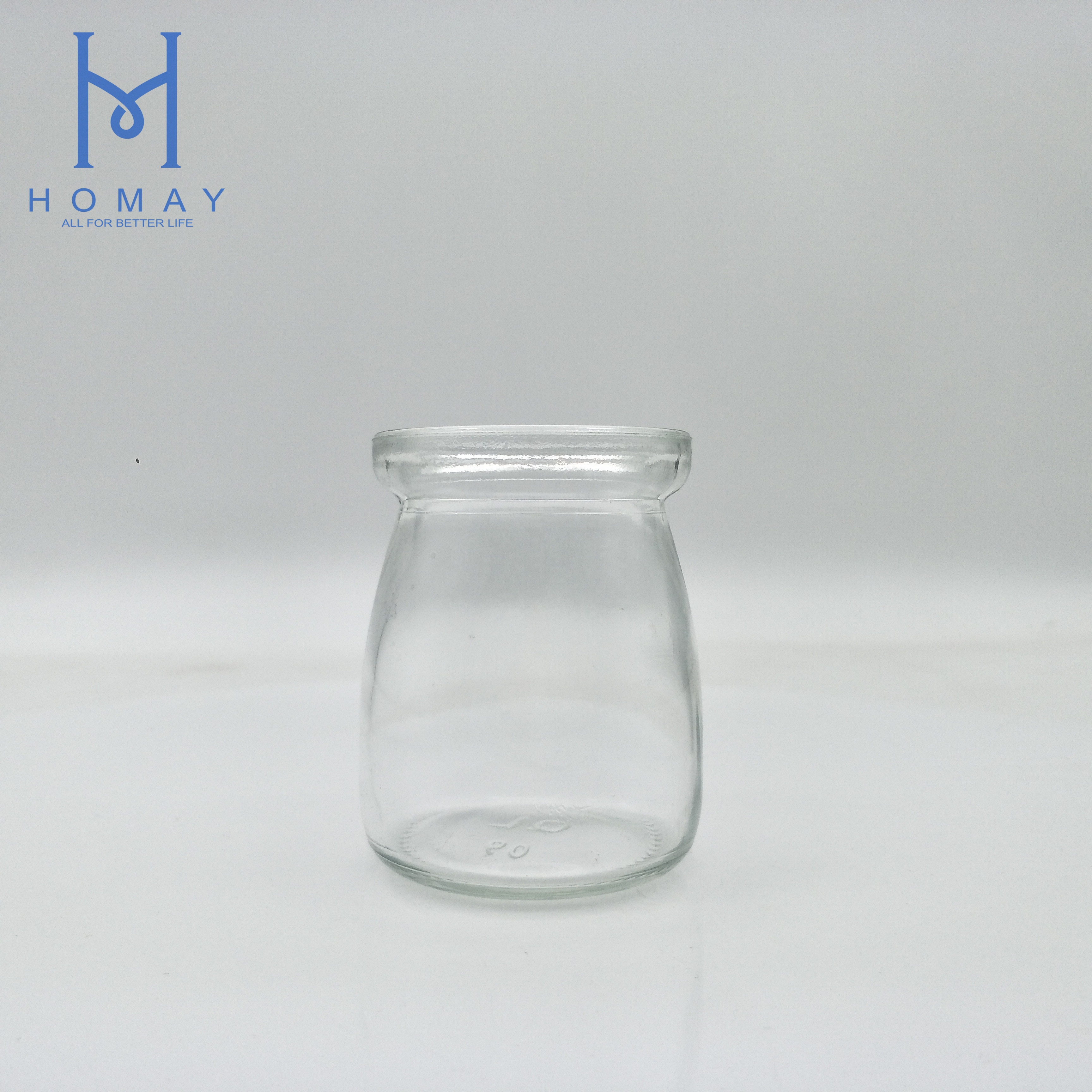 100ml 150ml 200ml Clear Wide Mouth Pudding Glass Jar Milk Glass Bottle