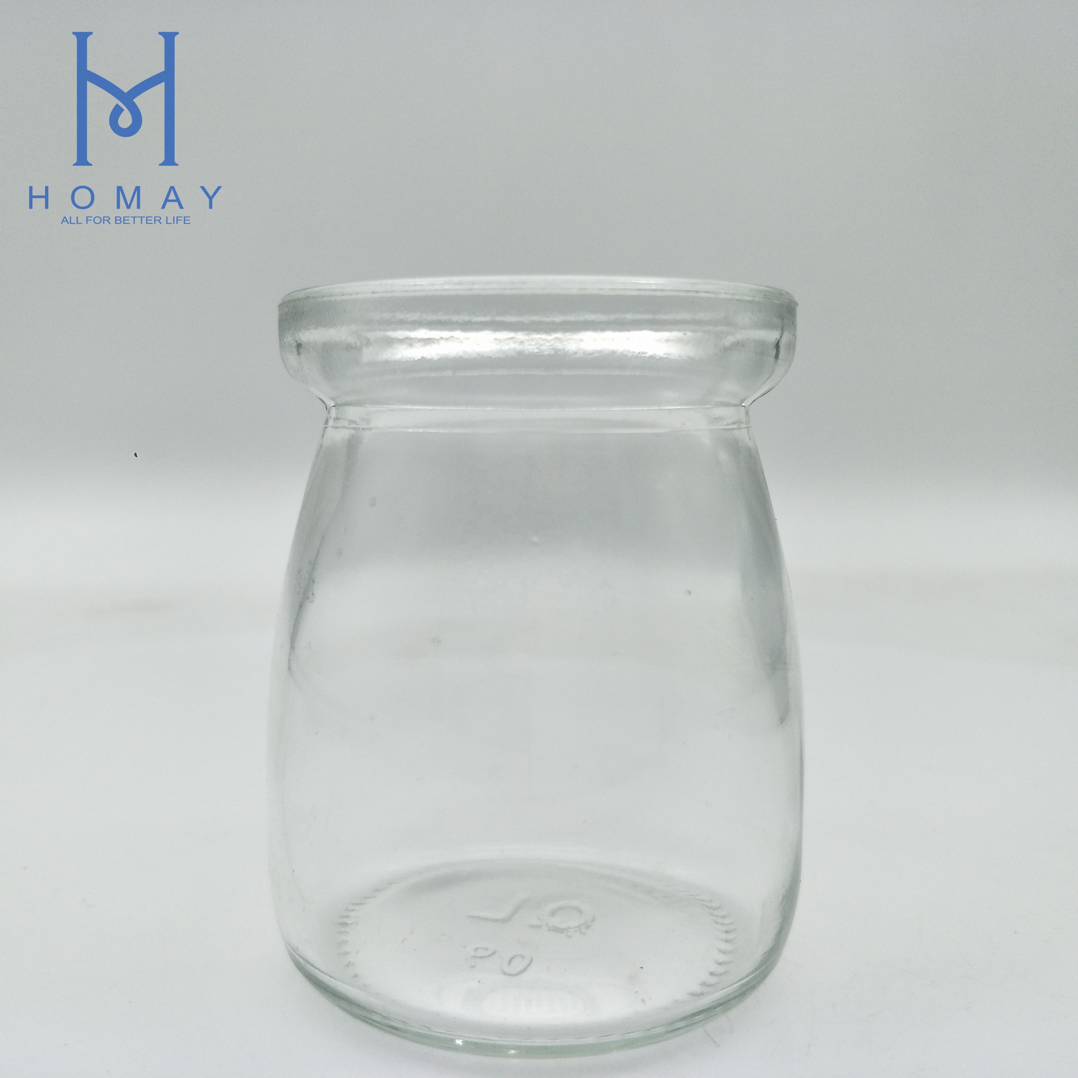 100ml 150ml 200ml Clear Wide Mouth Pudding Glass Jar Milk Glass Bottle