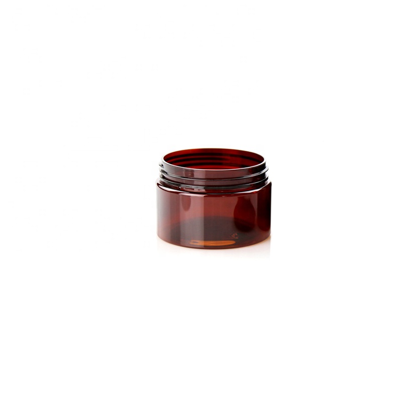 100ml 150ml 200ml Cosmetic Cream Hair Gel Food Container Amber Plastic Jar