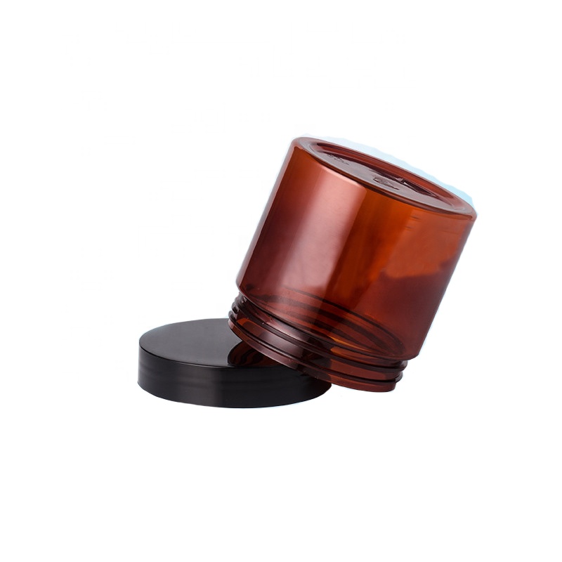 100ml 150ml 200ml Cosmetic Cream Hair Gel Food Container Amber Plastic Jar