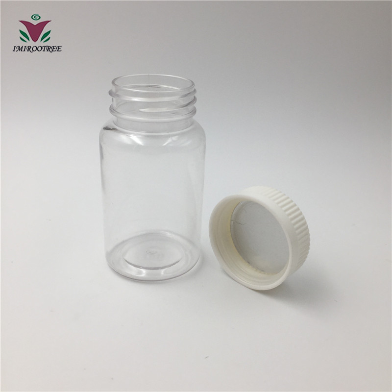 100ml 150ml 200ml PET Clear Width Mouth Plastic Medicine Container Pill Packer Bottle with Child Resistance Cap