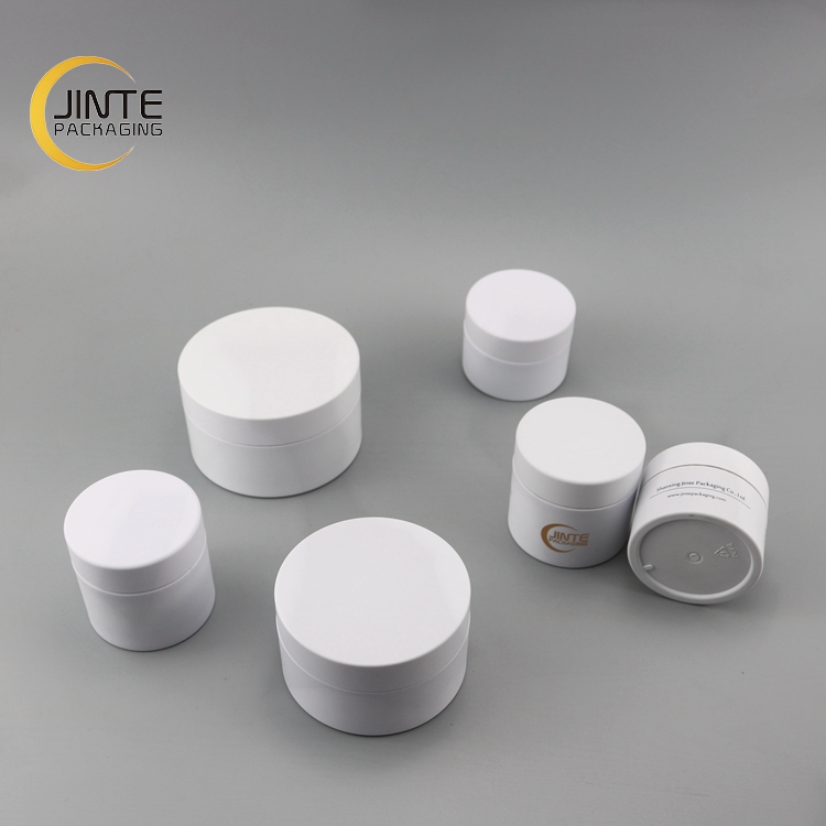 100ml/150ml/200ml Plastic Pot with Lid Empty Jar Matte White PETG Cosmetic Plastic Jars with Matte White Lid for Hair Film Jar