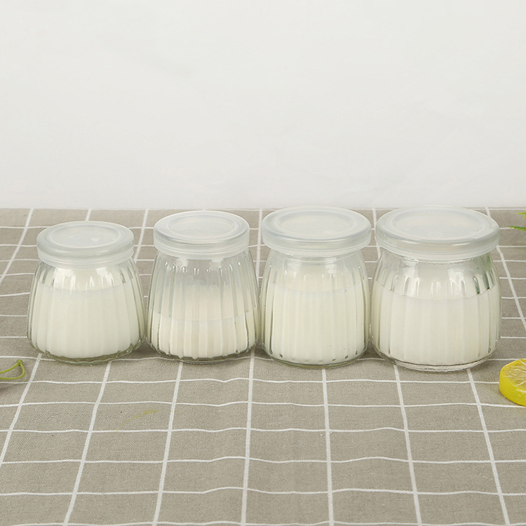 100ml 150ml 200ml Small Glass Pudding Jar with Lid