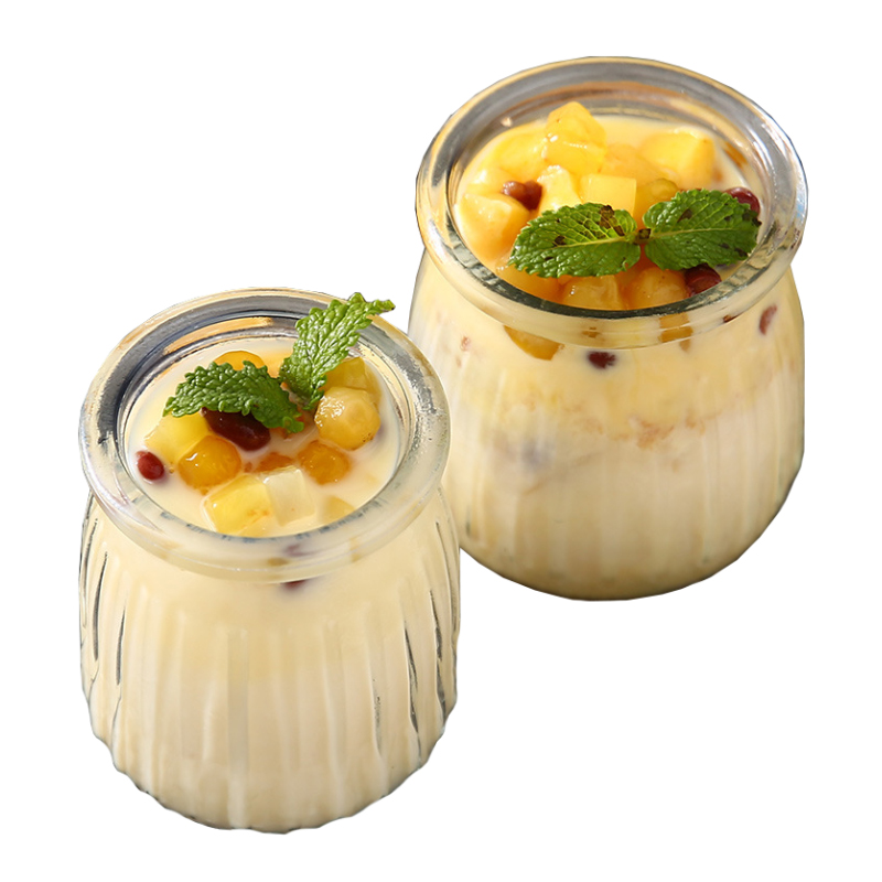 100ml 150ml 200ml Small Glass Pudding Jar with Lid