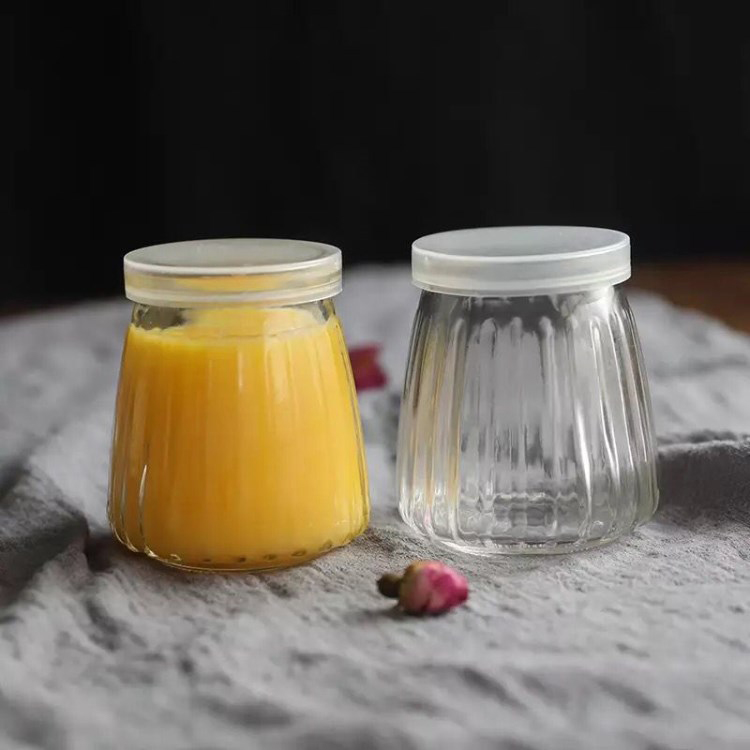 100ml 150ml 200ml Small Glass Pudding Jar with Lid