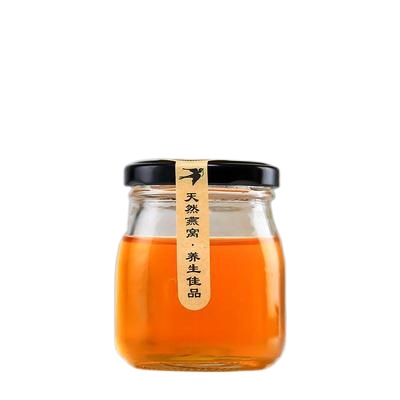 100ml 150ml 200ml empty clear glass yogurt pudding jar with plastic or metal lid