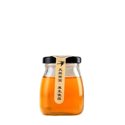 100ml 150ml 200ml empty clear glass yogurt pudding jar with plastic or metal lid