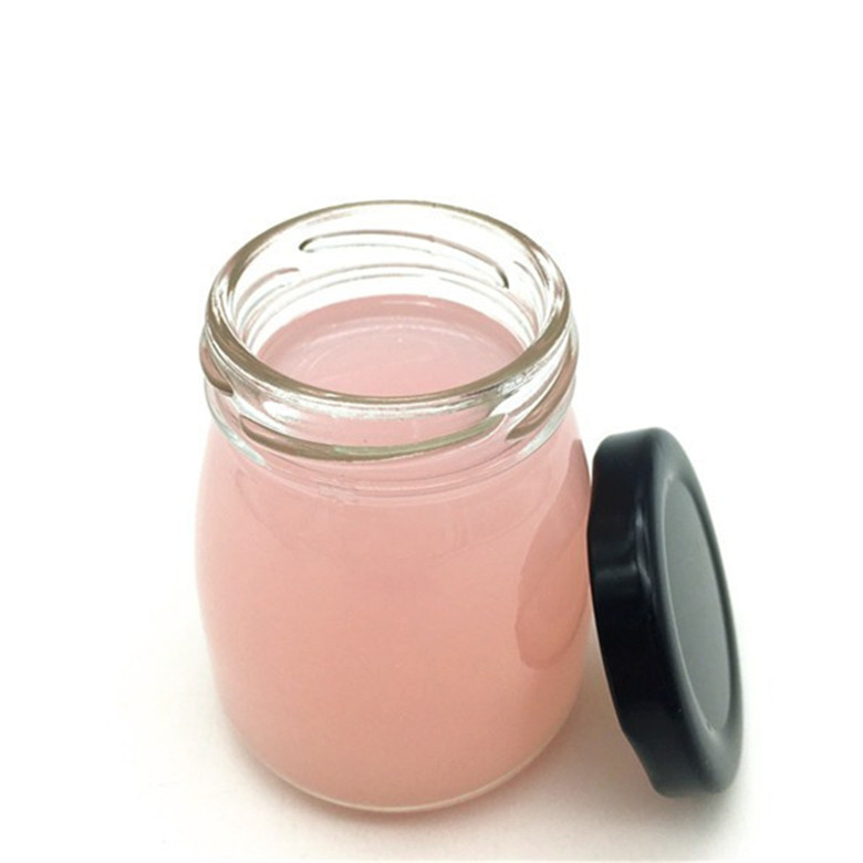 100ml 150ml 200ml pudding glass bottle empty yogurt glass jar with lid
