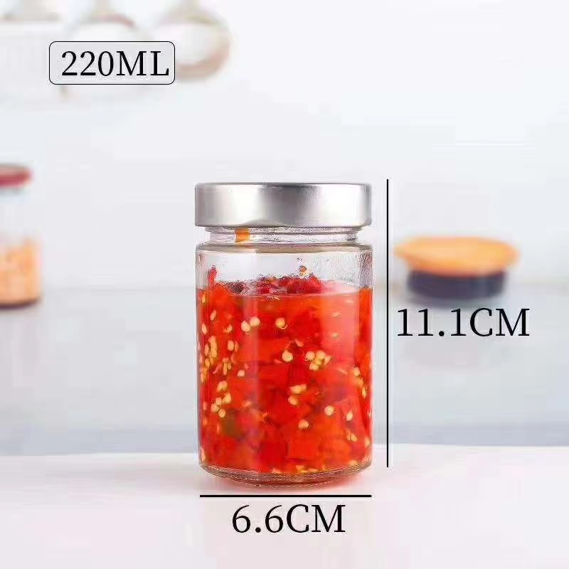 100ml 150ml 220ml 280ml 380ml 500ml 750ml round food glass jar jam wholesale