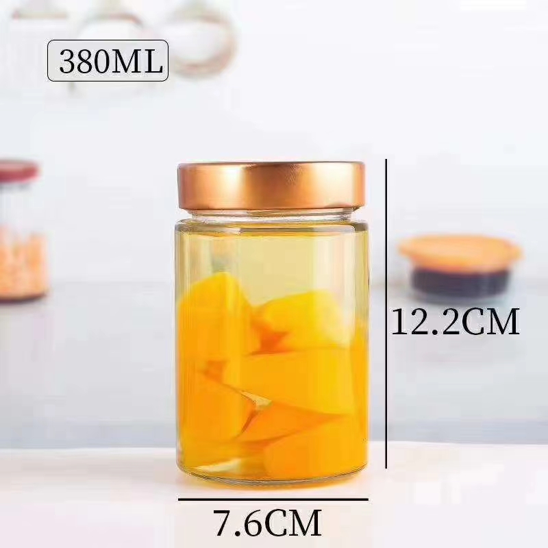 100ml 150ml 220ml 280ml 380ml 500ml 750ml round food glass jar jam wholesale