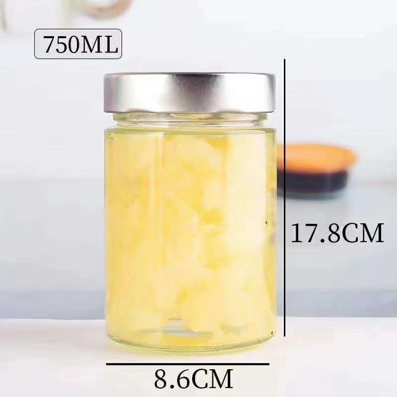 100ml 150ml 220ml 280ml 380ml 500ml 750ml round food glass jar jam wholesale