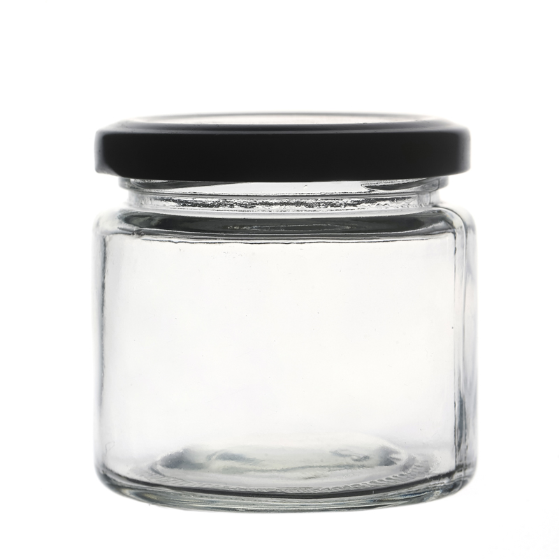 100ml 150ml 240ml 350ml 500ml Flint Screw Top Metal lids Honey Jam Empty Round Glass Jar Packaging