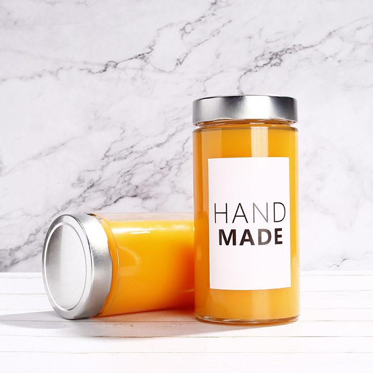 100ml 150ml 250ml 280ml 380ml Round Glass Jar For Food Empty Clear Glass Jam Jars with 58MM Deep Lid