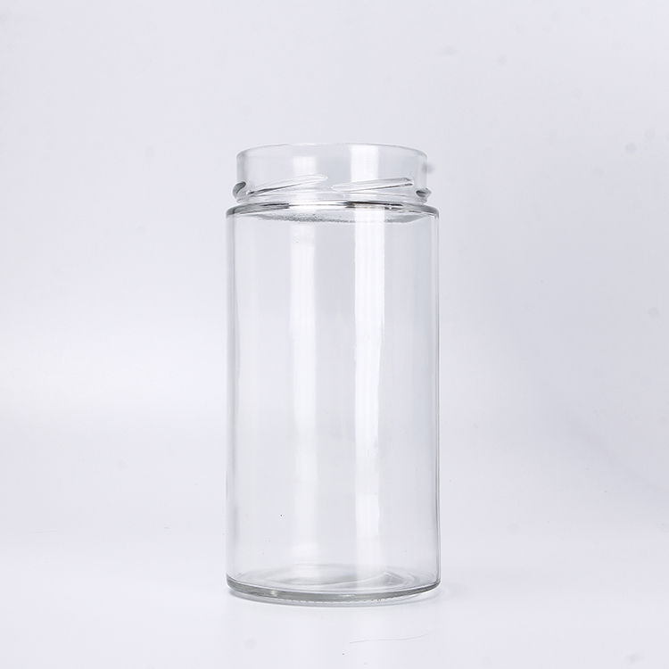 100ml 150ml 250ml 280ml 380ml Round Glass Jar For Food Empty Clear Glass Jam Jars with 58MM Deep Lid