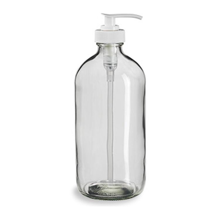 100ml 150ml 250ml 500ml white glass lotion pump bottle