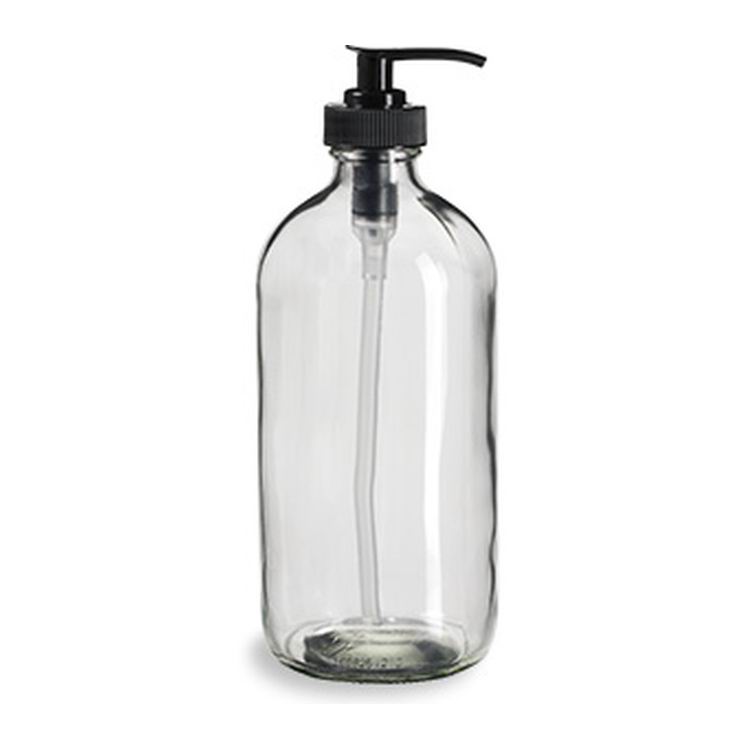 100ml 150ml 250ml 500ml white glass lotion pump bottle