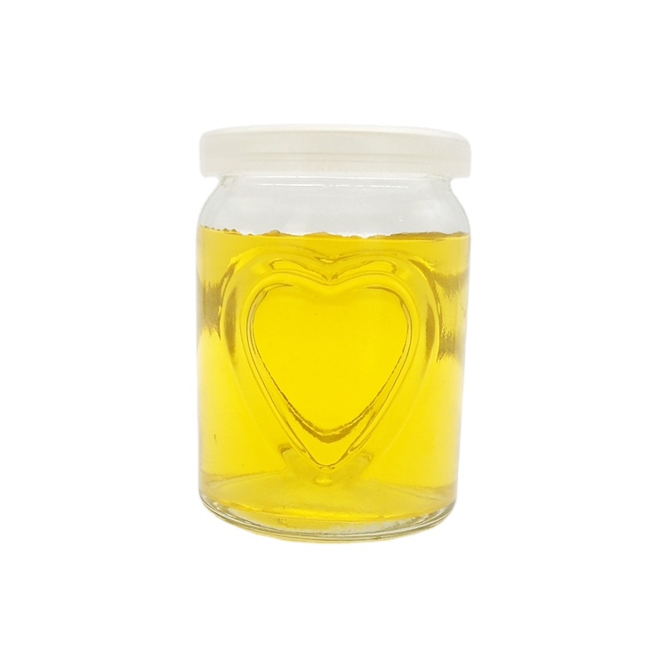 100ml 150ml 250ml heart shape embossed clear glass pudding jar jelly glass cup with plastic cap