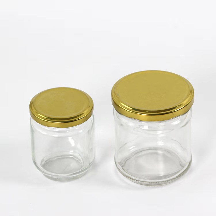 100ml 150ml195ml 240ml 350ml 450ml 500ml 1000ml round Glass Jam jar for food factory direct sale