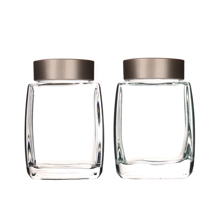 100ml 180ml 360ml Square Honey Jar Storage Glass Jar