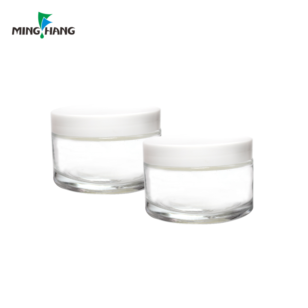 100ml 200g 4oz beauty glass bottles white wide mouth cosmetic airless 5g 10g 15g 30g 50g 100g frosted clear glass cream jars